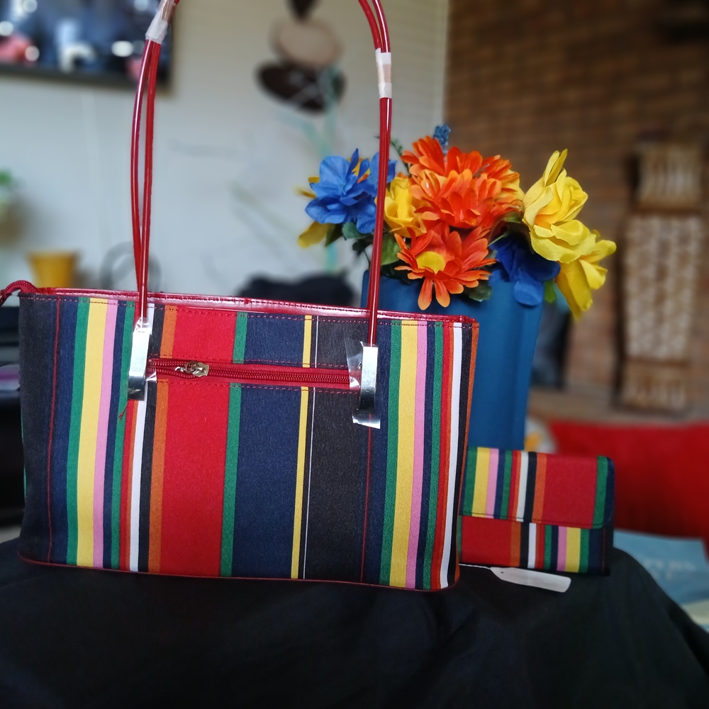 Striped Multicolor Shoulder Bag